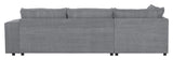 Woood Randy Sofa with left-facing chaise longue, Gray