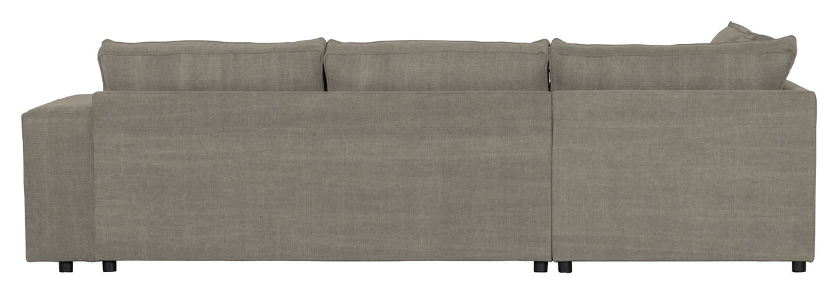 Woood Randy Sofa with left-facing chaise longue, Warm Gray