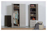 Clean Wardrobe with 1 Door, Matte Light Gray