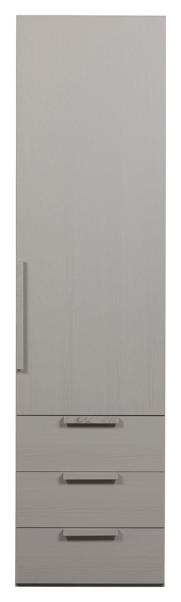 Clean Wardrobe with 1 Door, Matte Light Gray