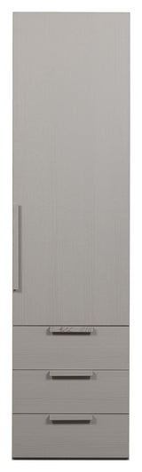 Clean Wardrobe with 1 Door, Matte Light Gray