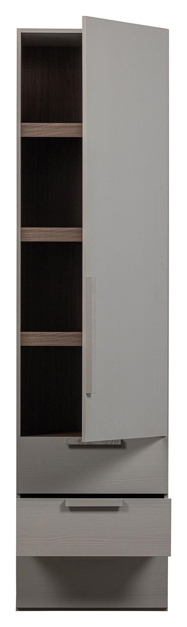 Clean Wardrobe with 1 Door, Matte Light Gray