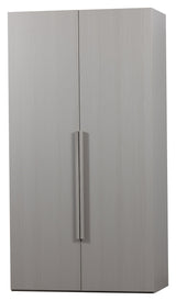 Clean Wardrobe with 2 doors, B110, Mat Light gray