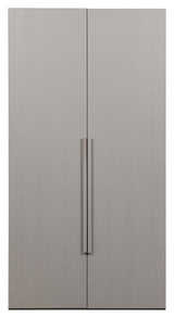 Clean Wardrobe with 2 doors, B110, Mat Light gray