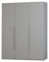 Clean Wardrobe w. 3 doors, B165, Mat Light gray