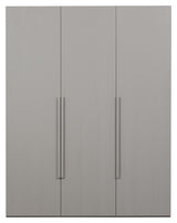 Clean Wardrobe w. 3 doors, B165, Mat Light gray