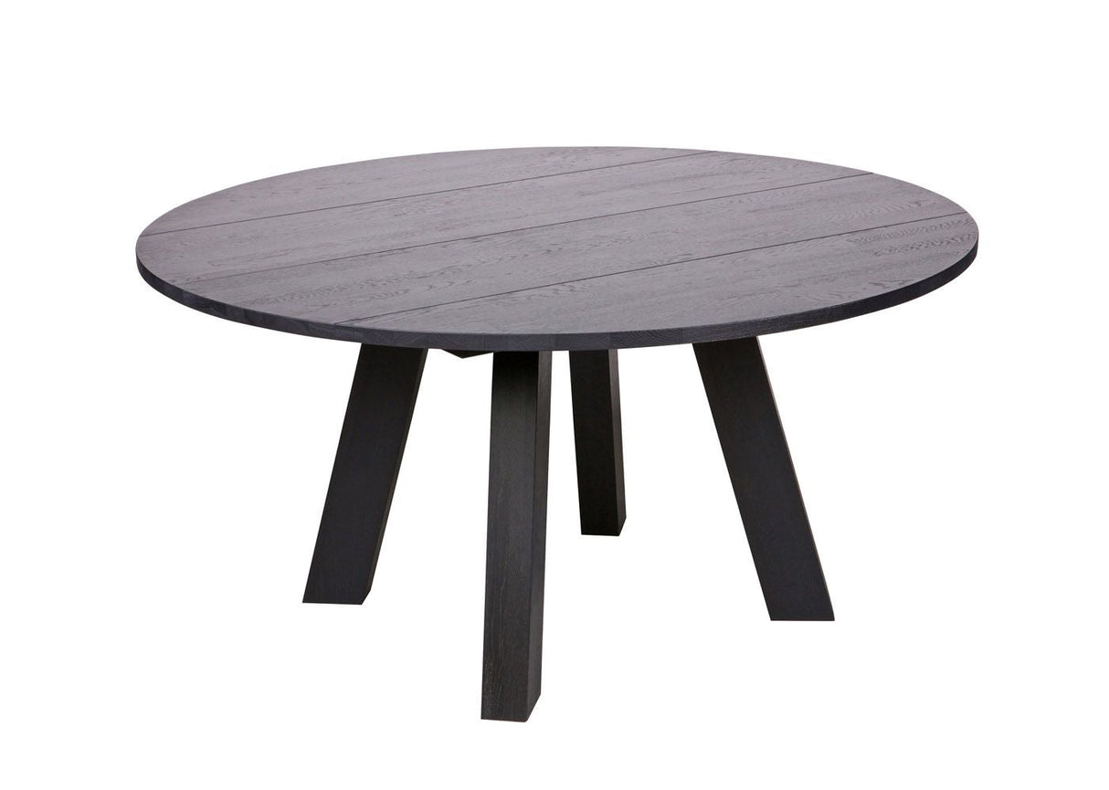 Woood - Rhonda Dining Table - Black Oak - Ø150