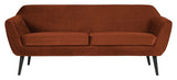 Woood Rocco 2-seater Sofa - Rust Velour