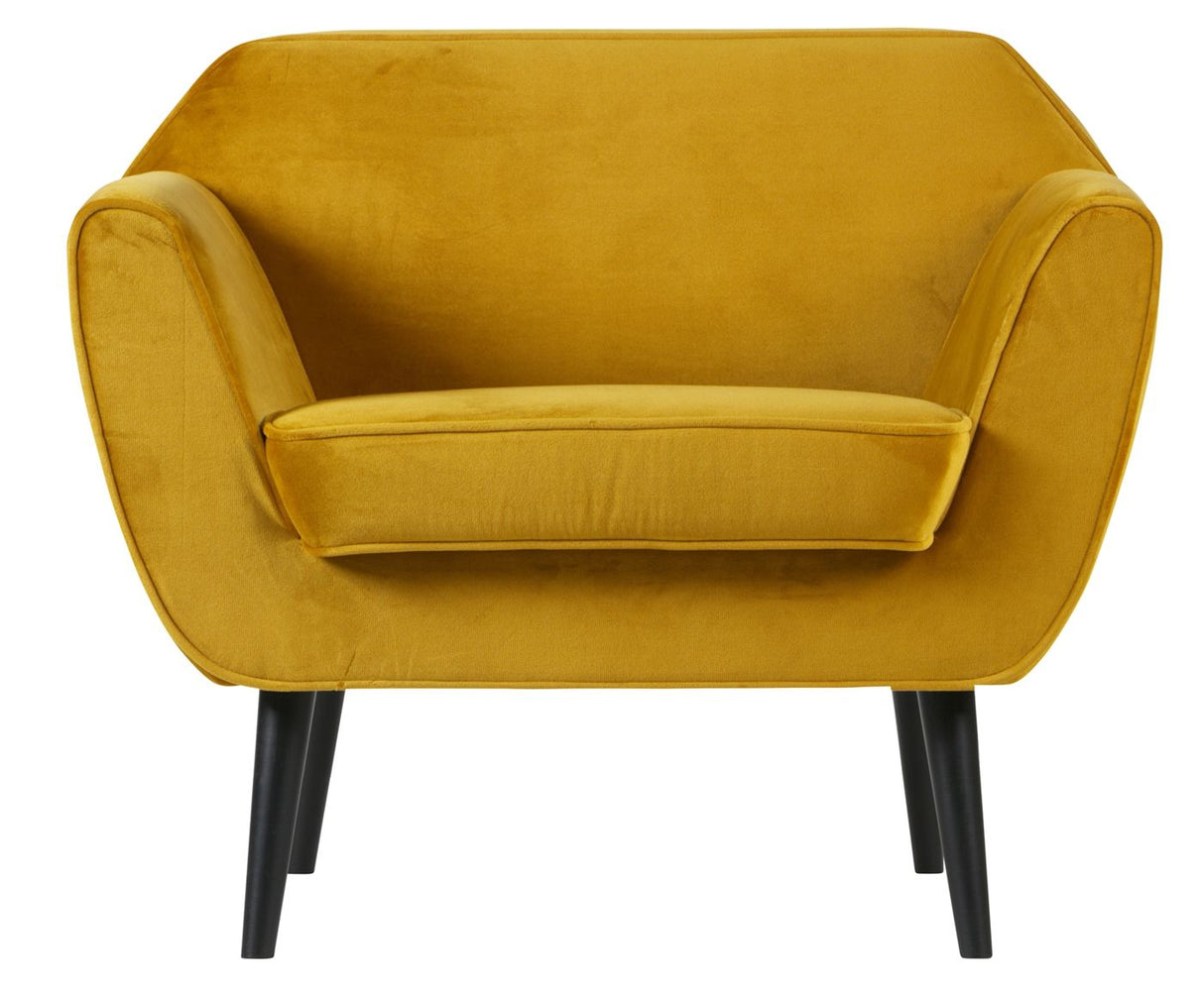 WOOOD - Rocco Armchair w/velvet - Okker