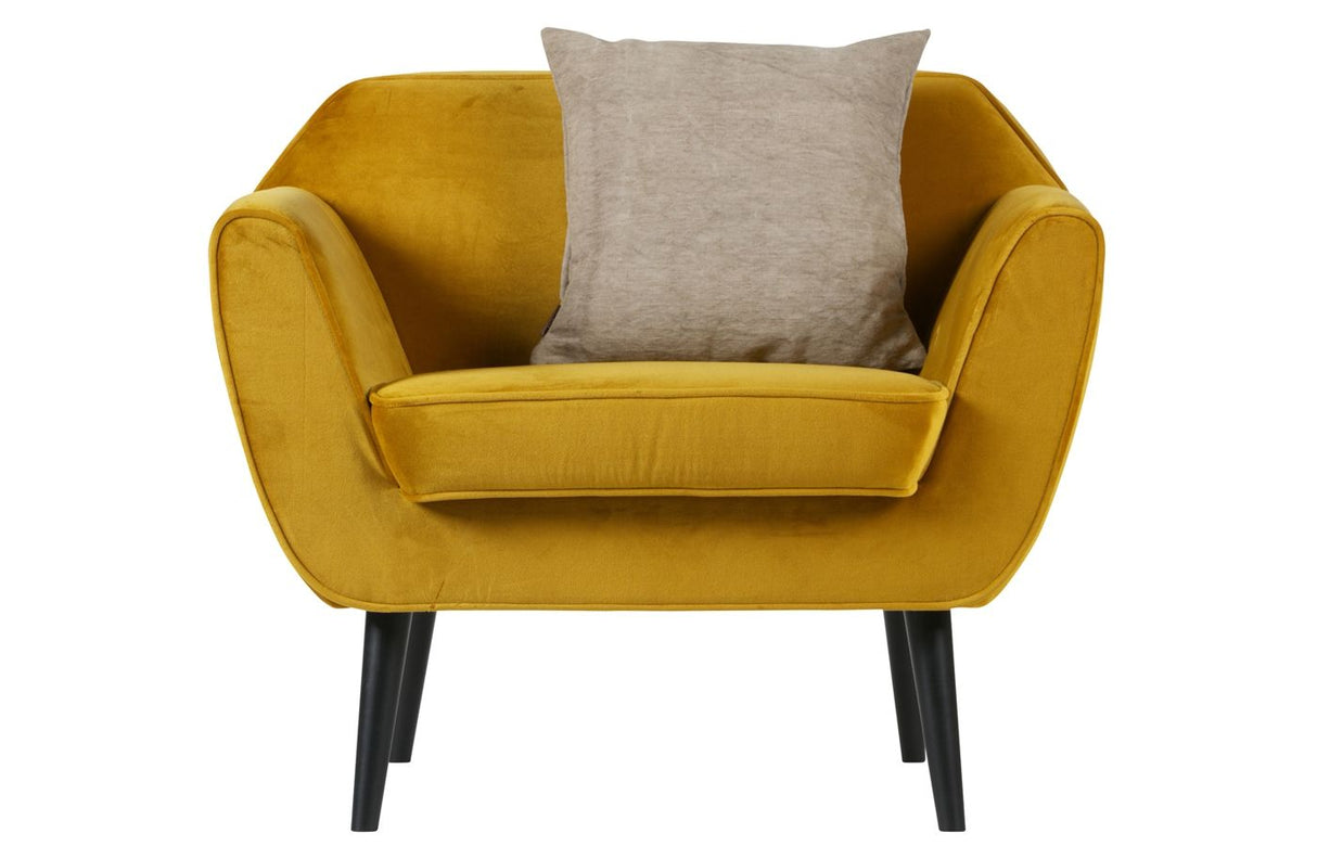 WOOOD - Rocco Armchair w/velvet - Okker