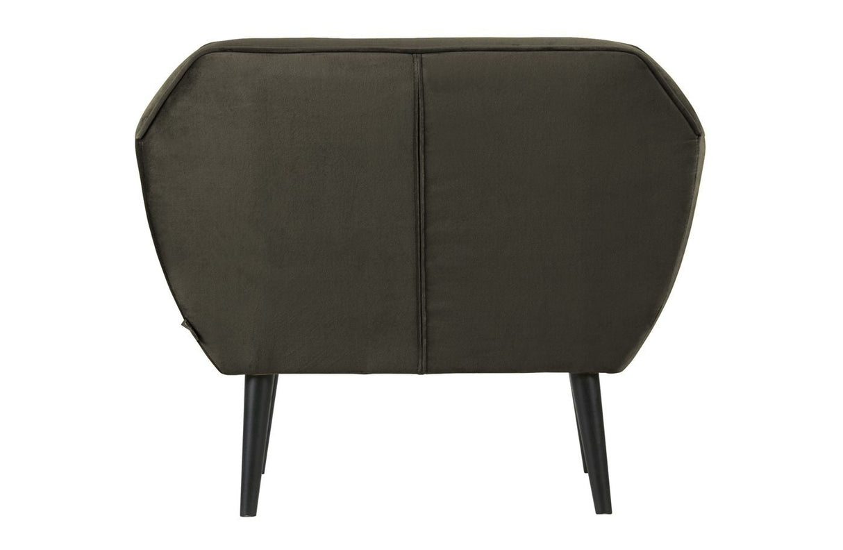 WOOOD - Rocco Armchair w/velour - Warm Green