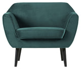 Woood Rocco Armchair - Teal Velour