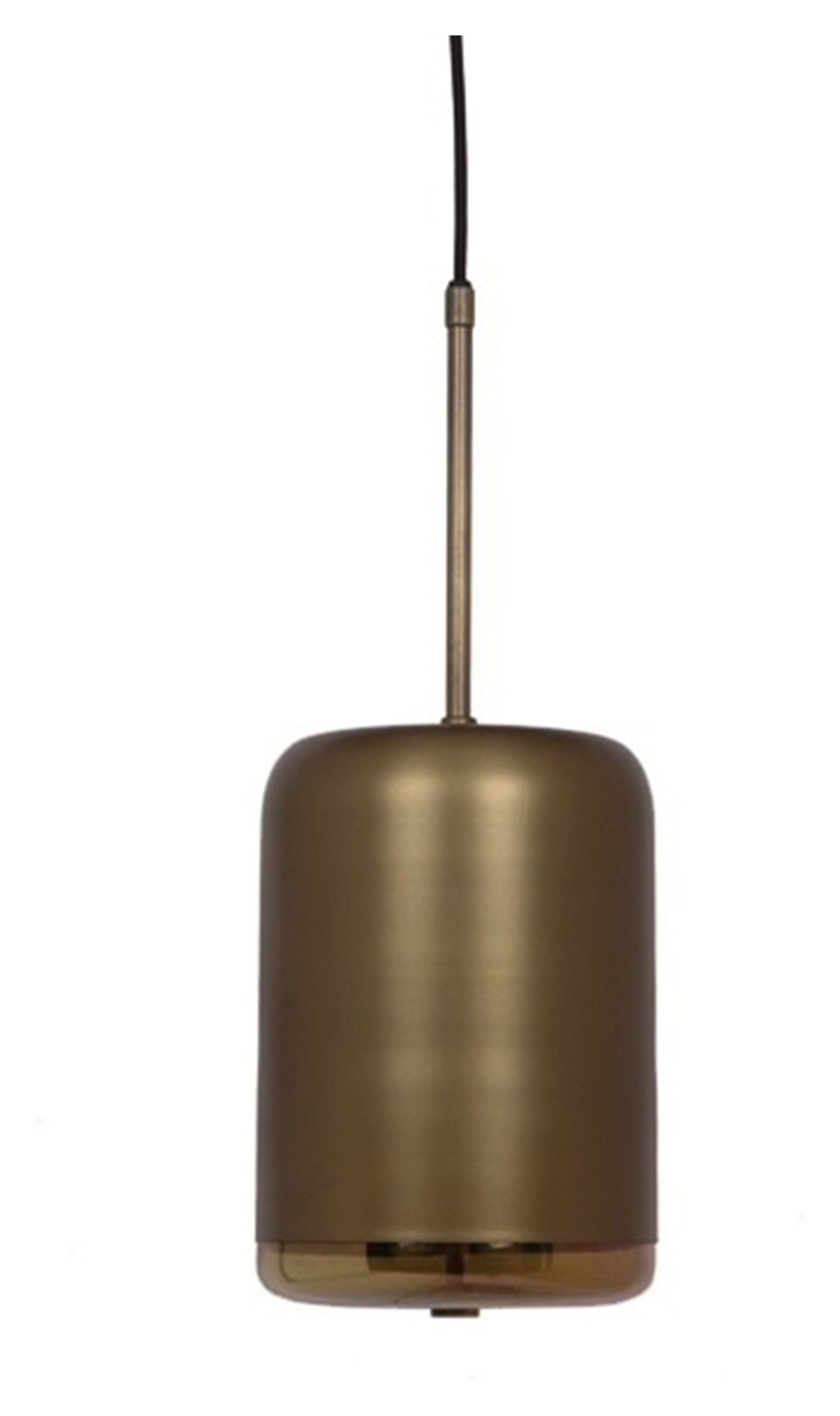 Safa Vertical Ceiling Lamp, Glass/Metal Antique Brass