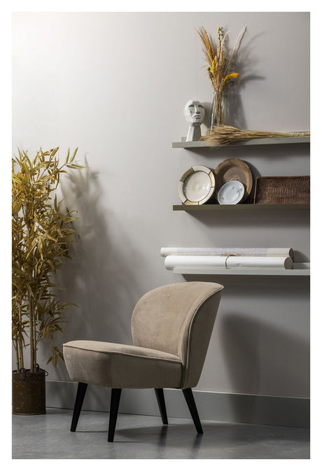 Sara Armchair - Khaki velvet