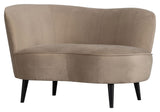 Sara Lougesofa, left facing - Khaki velvet