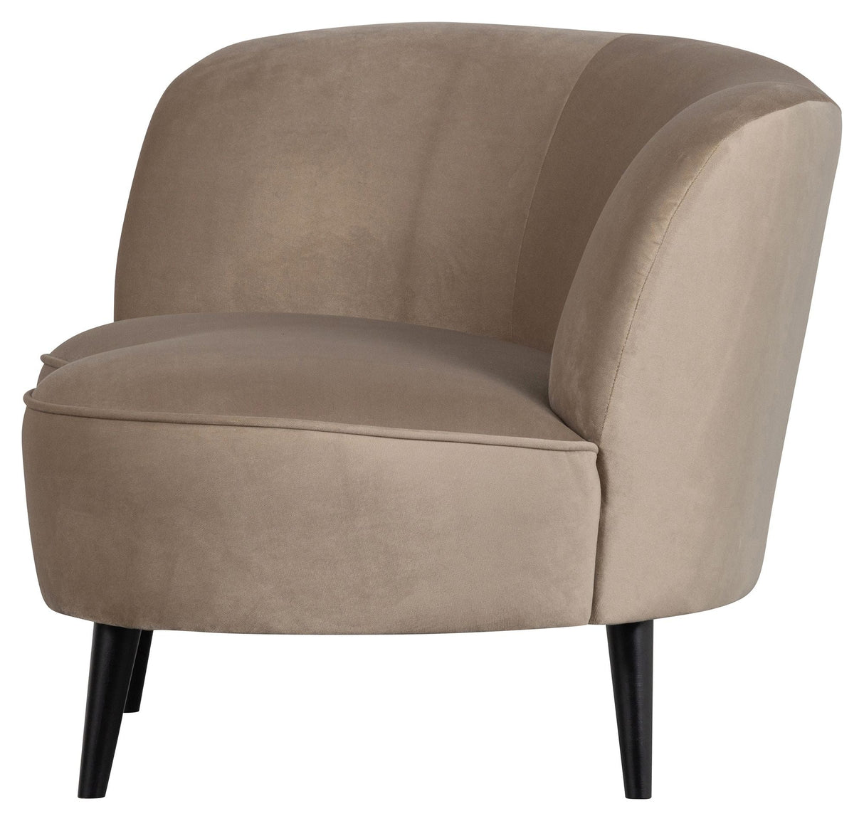 Sara Lougesofa, left facing - Khaki velvet