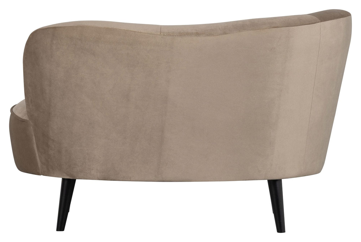 Sara Lougesofa, left facing - Khaki velvet