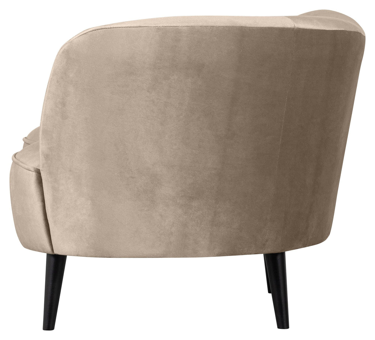 Sara Lougesofa, left facing - Khaki velvet