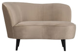 Sara Lougesofa, left facing - Khaki velvet