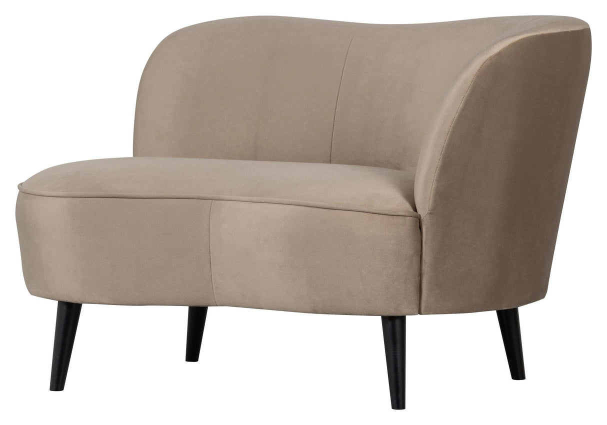 Sara Lounge Sofa, right facing - Khaki velvet