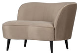 Sara Lounge Sofa, right facing - Khaki velvet