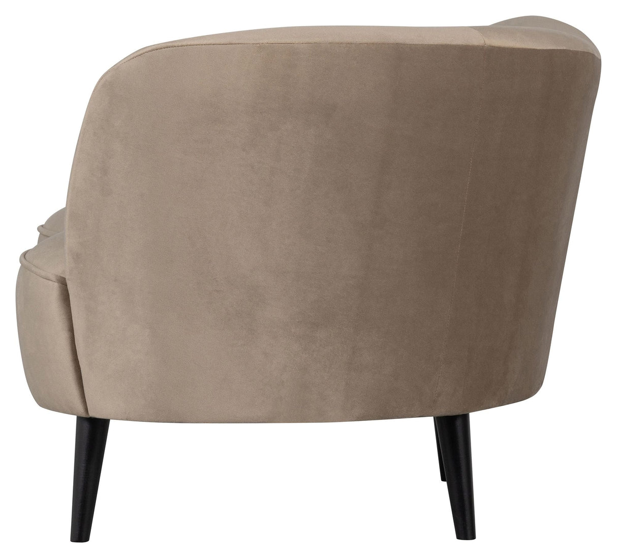 Sara Lounge Sofa, right facing - Khaki velvet