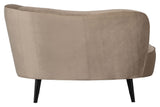 Sara Lounge Sofa, right facing - Khaki velvet