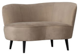 Sara Lounge Sofa, right facing - Khaki velvet