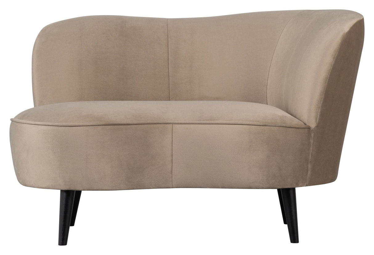 Sara Lounge Sofa, right facing - Khaki velvet