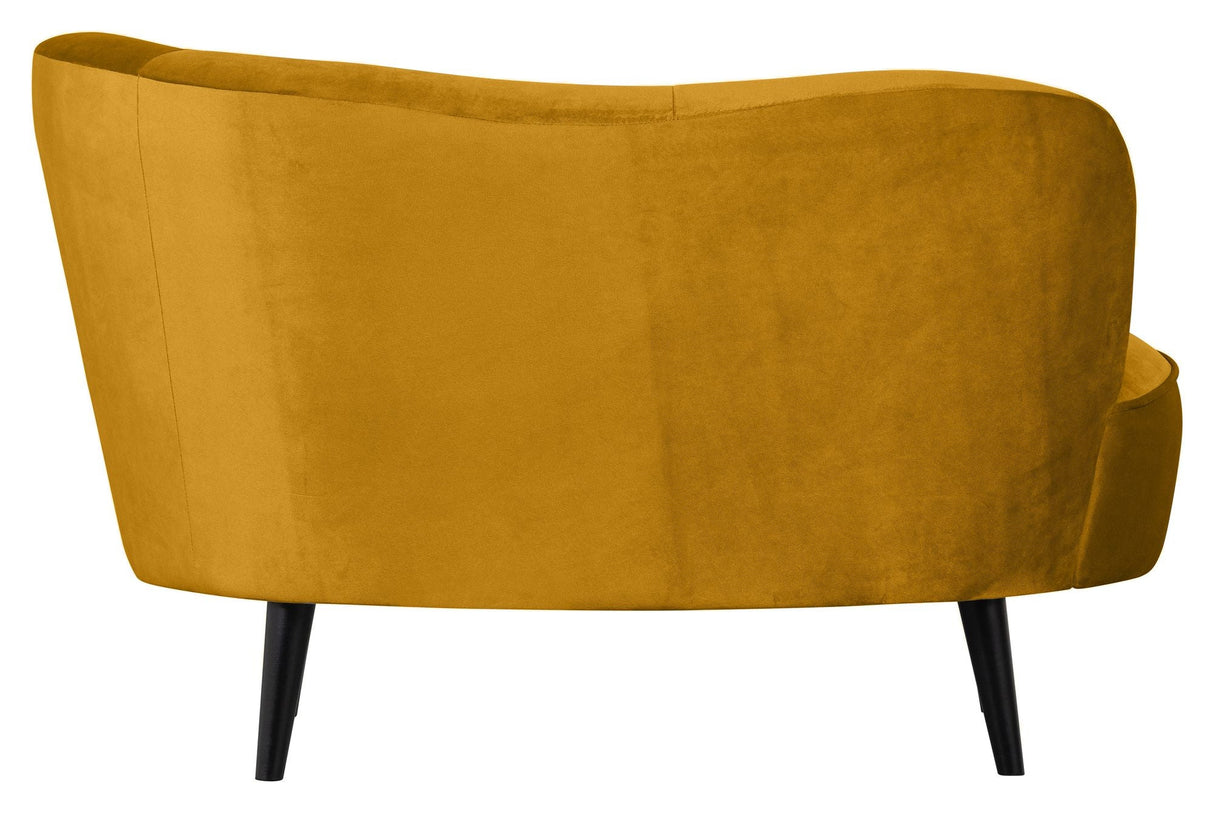 Sara Lounge sofa, right facing - Ochre velvet