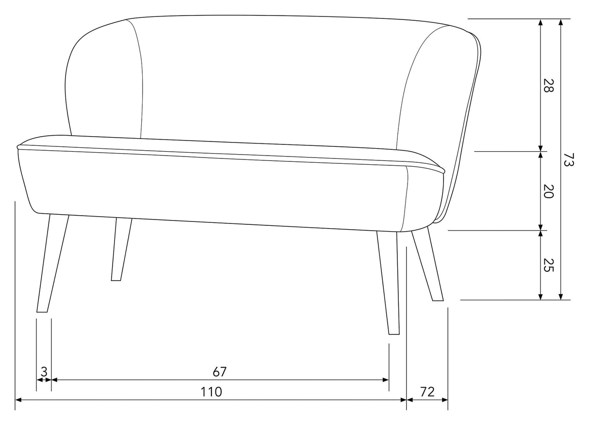 Woood Sara Lounge Sofa - Offwhite Teddy