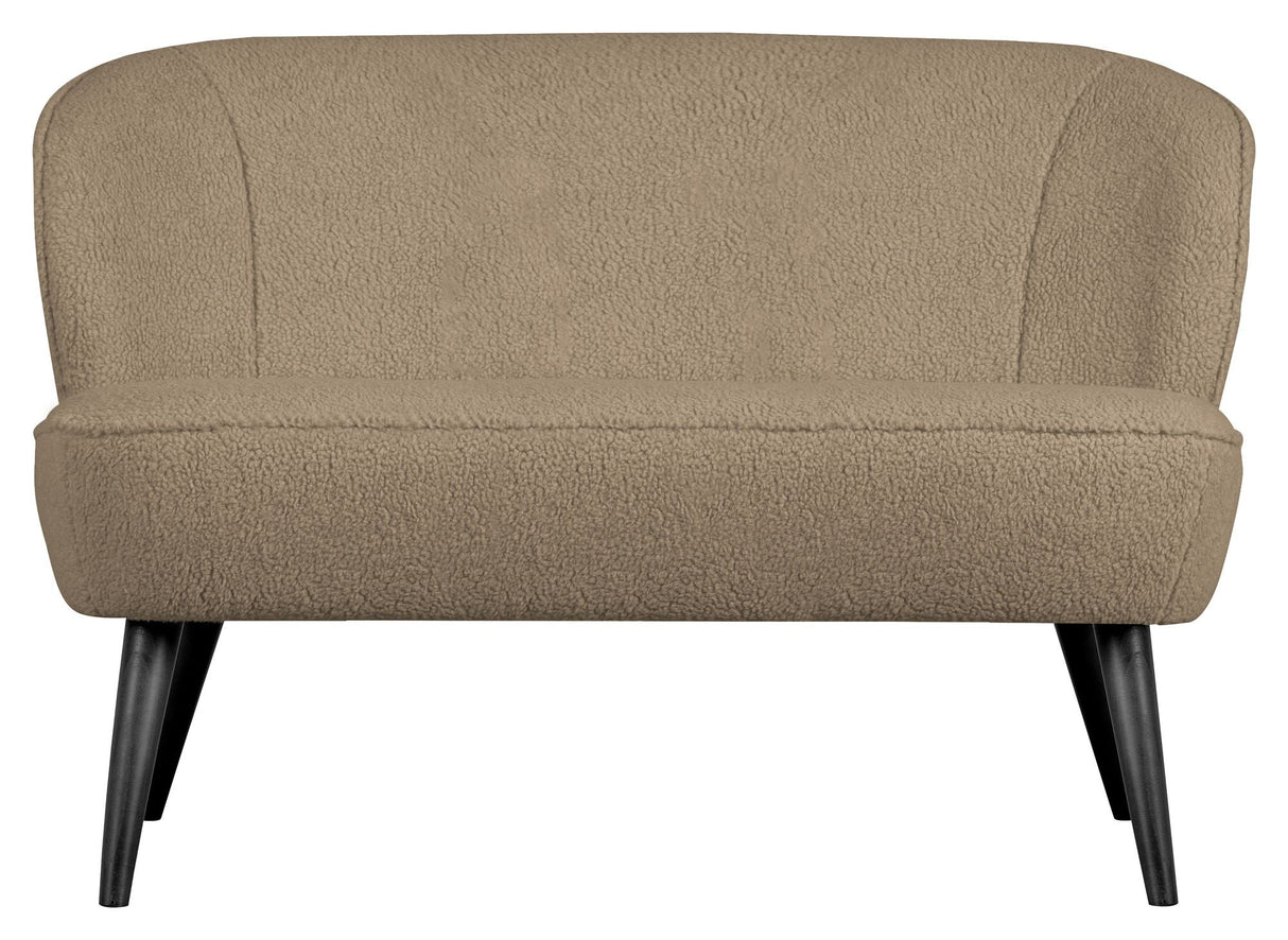 Sara Lounge Sofa, Teddy Sand/Black Legs