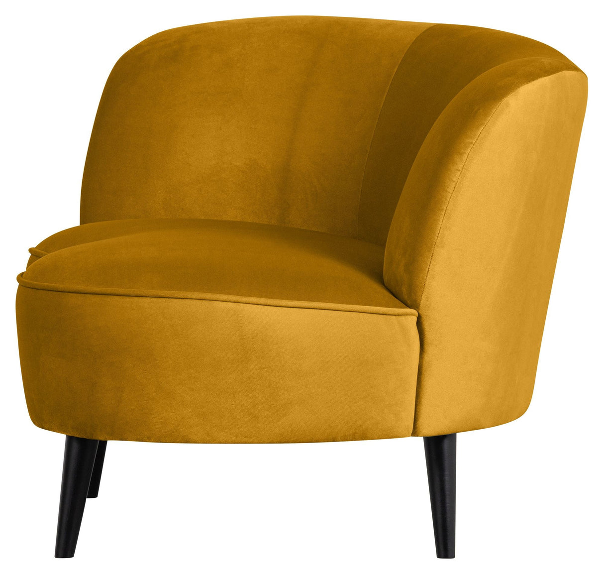 Sara Lounge sofa, left facing - Ochre velvet