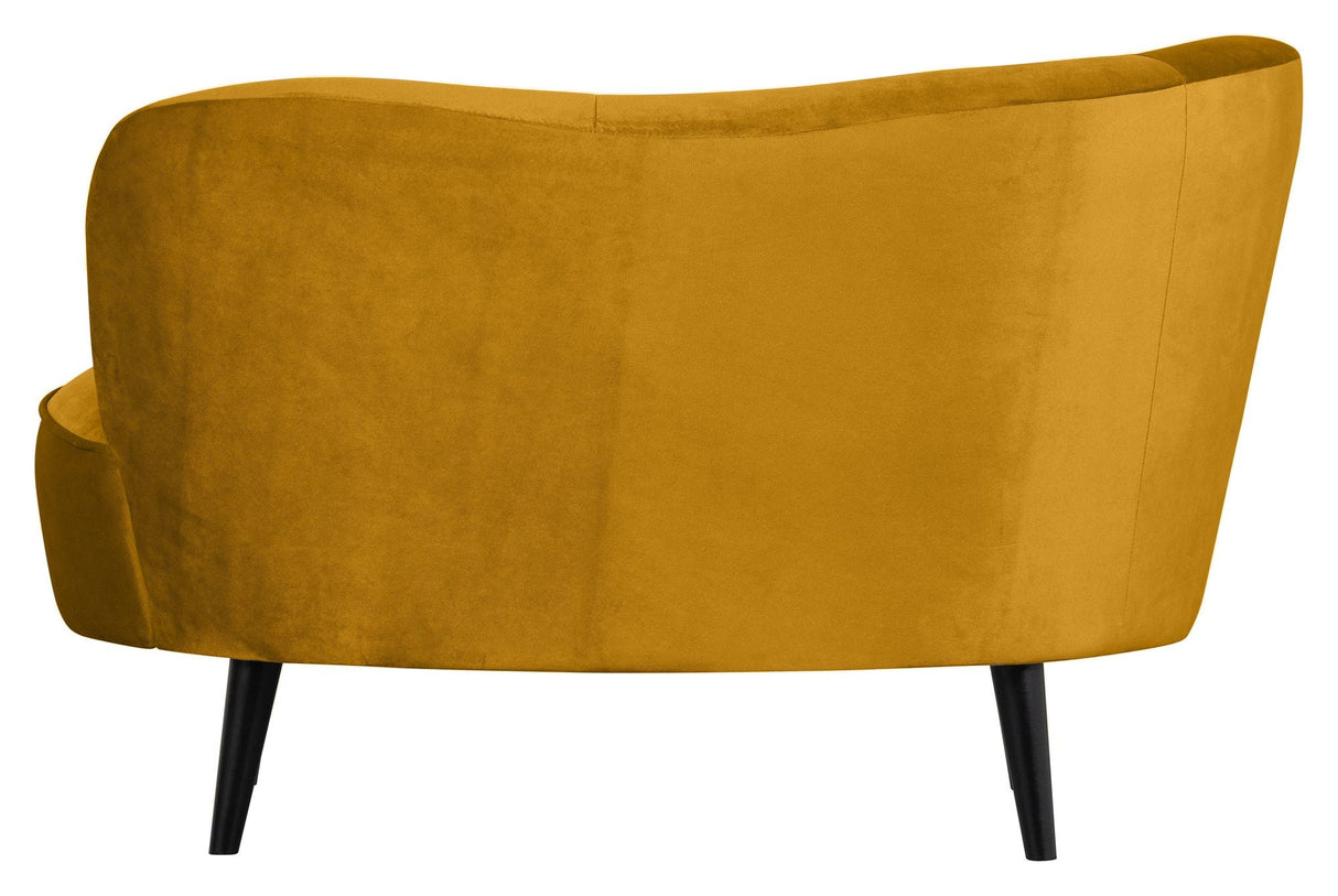 Sara Lounge sofa, left facing - Ochre velvet