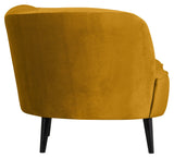 Sara Lounge sofa, left facing - Ochre velvet