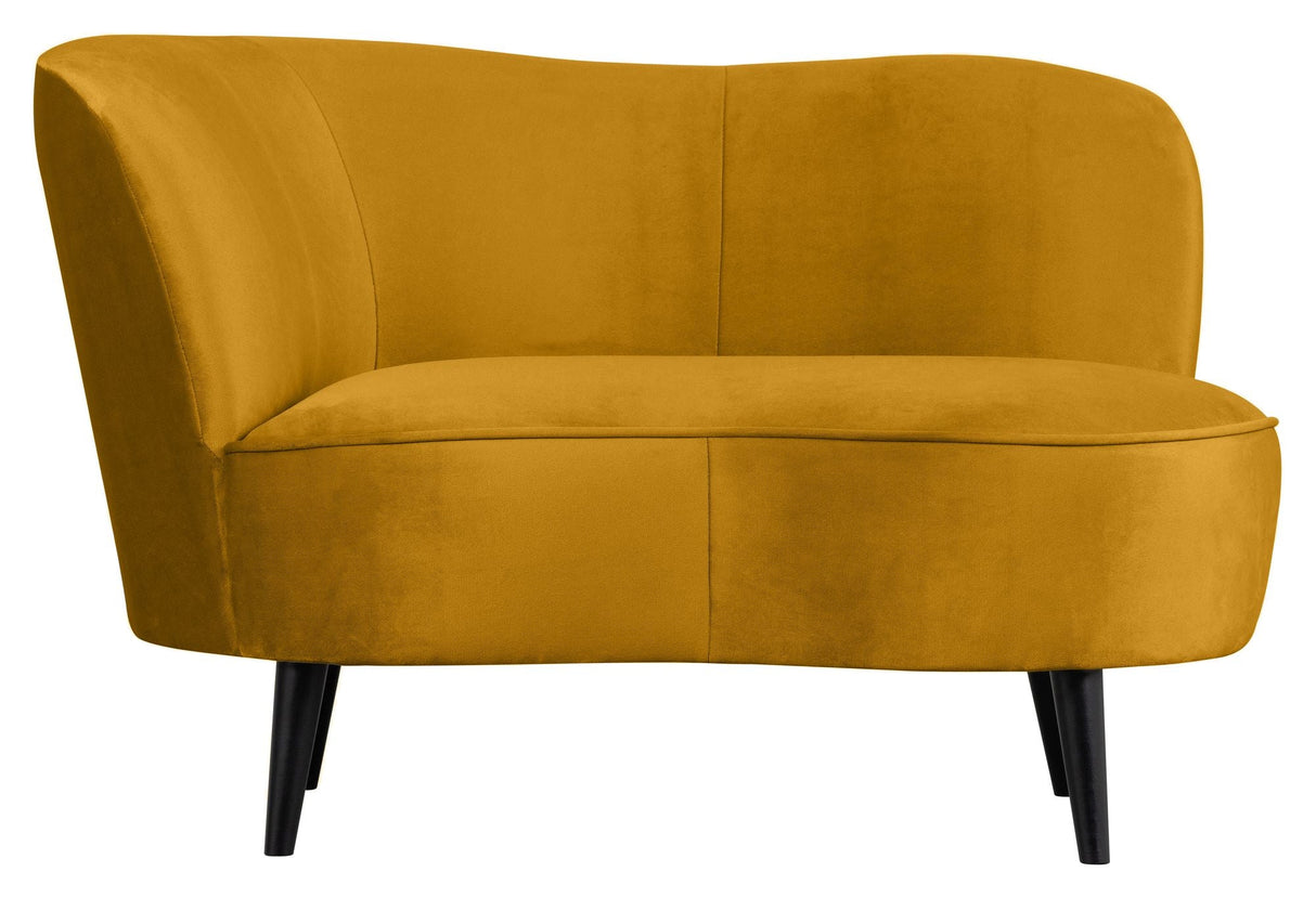 Sara Lounge sofa, left facing - Ochre velvet