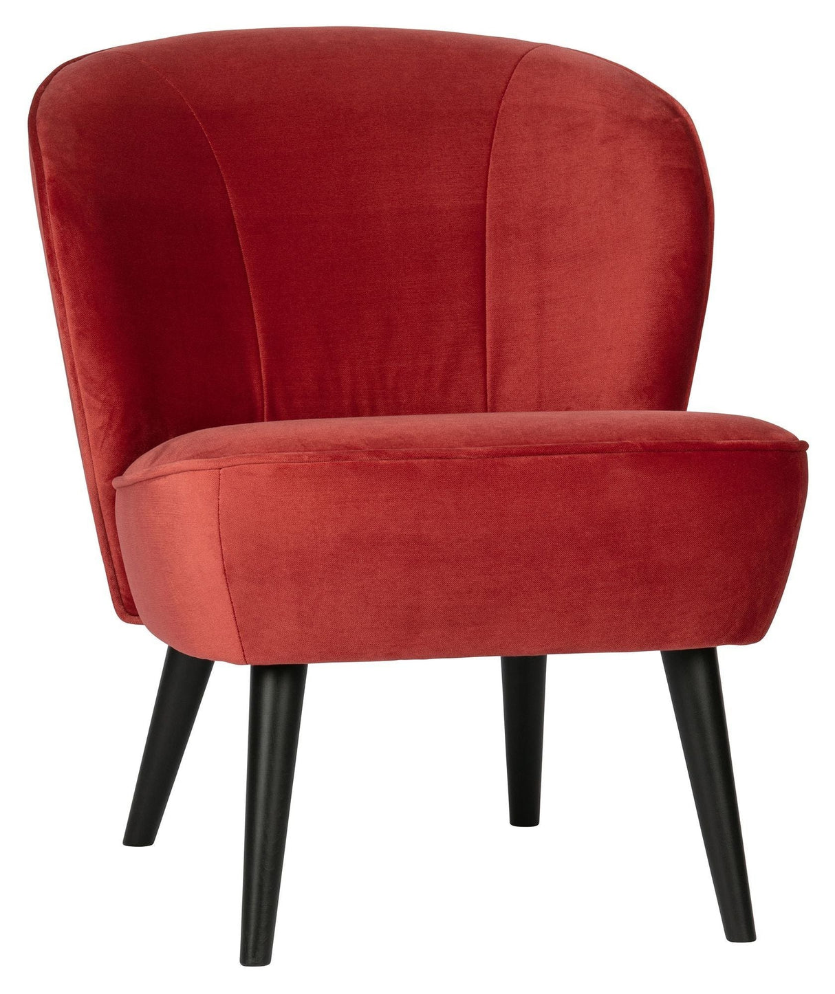 Woood Sara Lounge Chair - Raspberry Velour