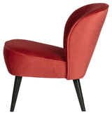 Woood Sara Lounge Chair - Raspberry Velour