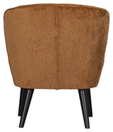 Woood Sara Lounge Chair, Velour w. structure Cognac