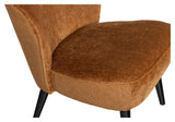 Woood Sara Lounge Chair, Velour w. structure Cognac