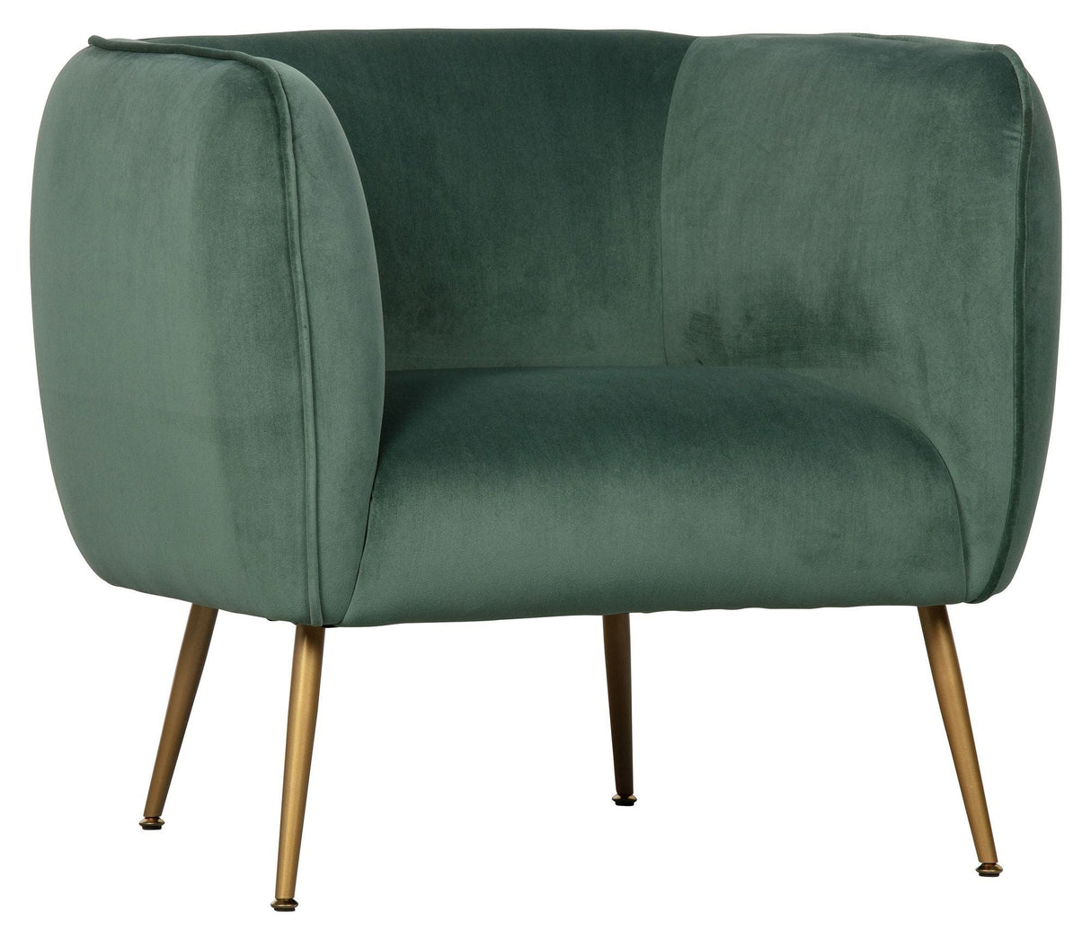 Woood Scout Lounge Chair - Green Velour