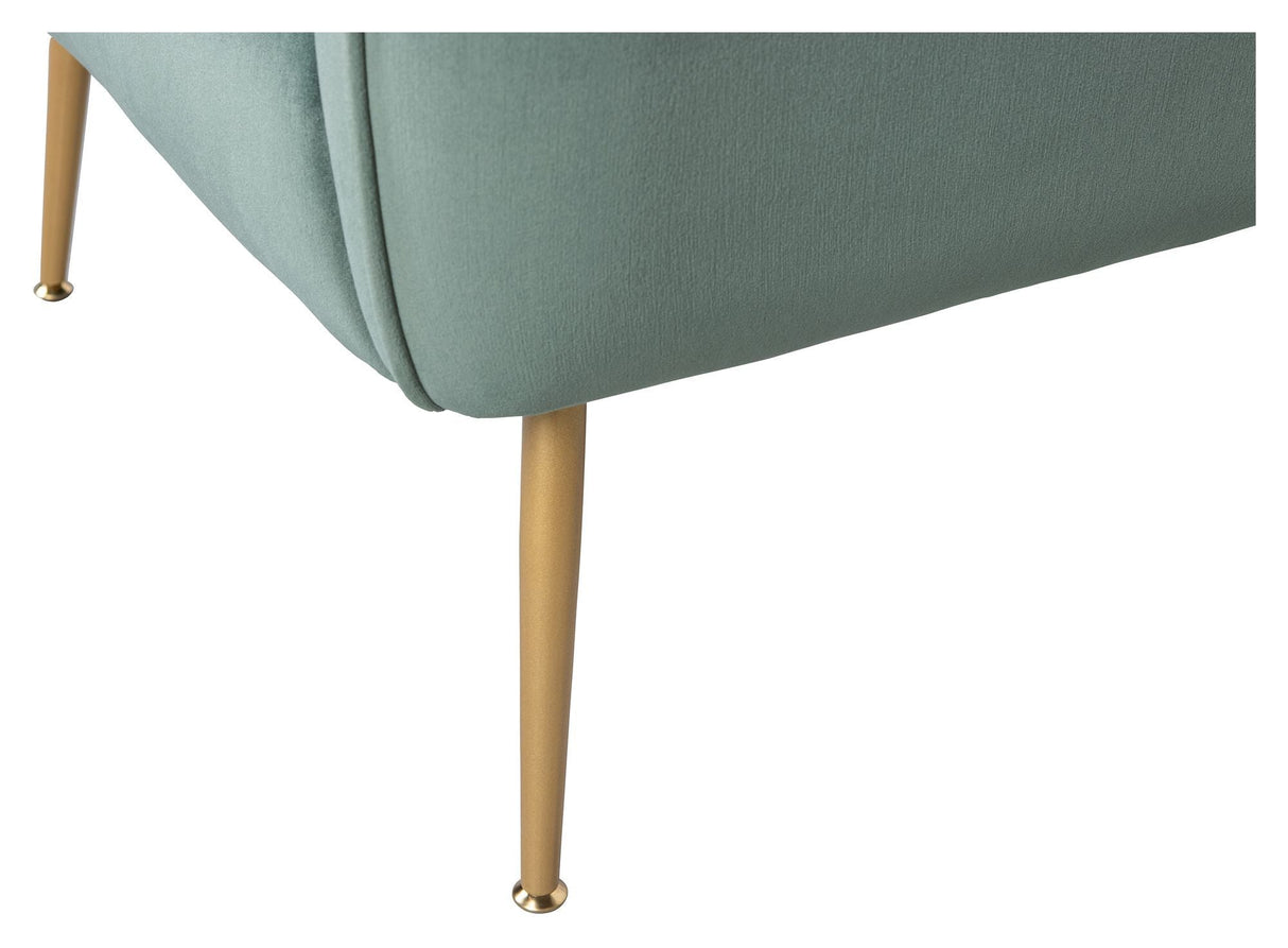 Woood Scout Lounge Chair - Green Velour