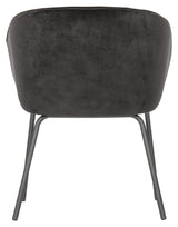 Woood Sien Dining Chairs Set - Black Velvet