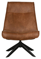 Woood Skyler Armchair w. swivel foot - Cognac Leatherette