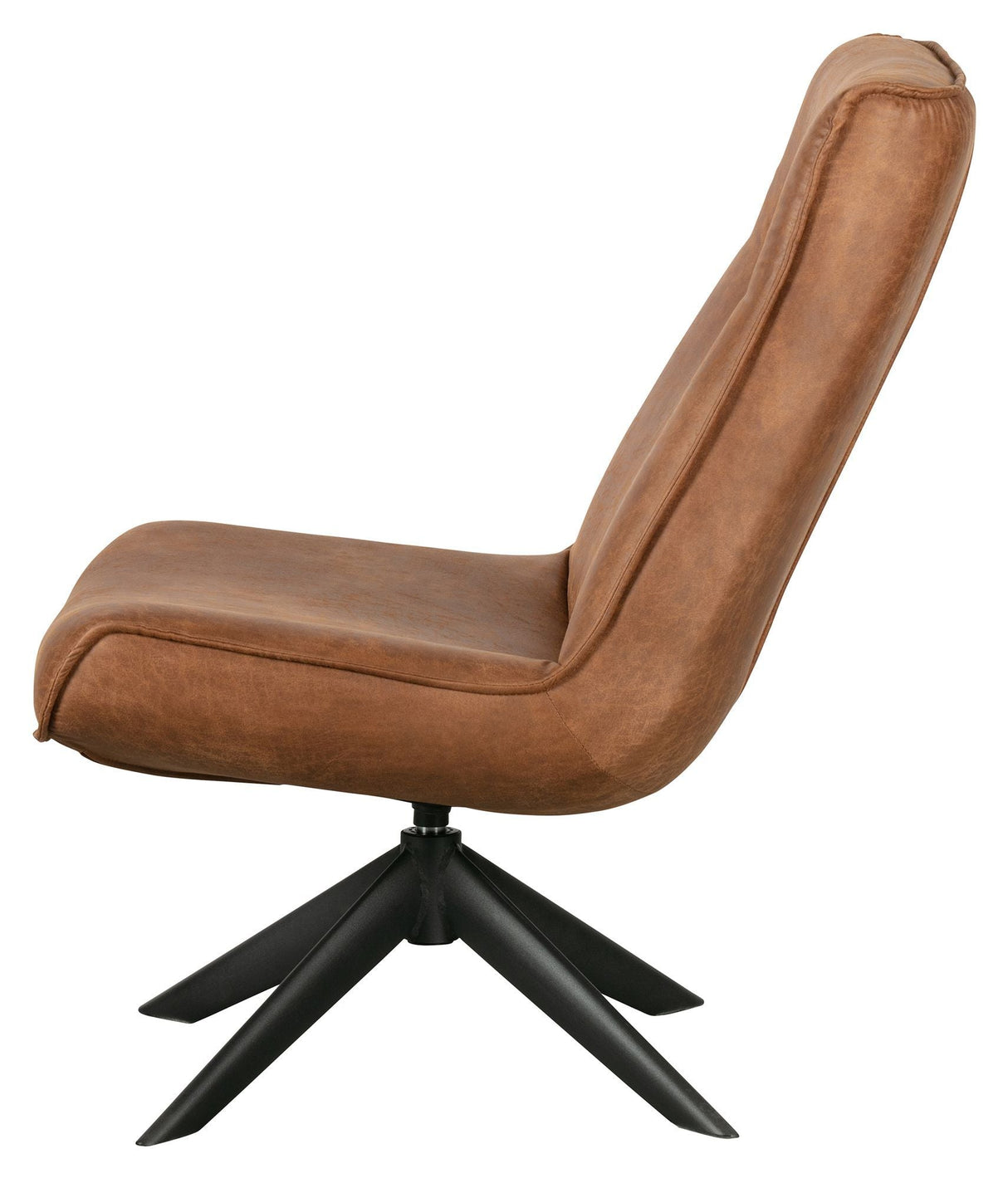 Woood Skyler Armchair w. swivel foot - Cognac Leatherette