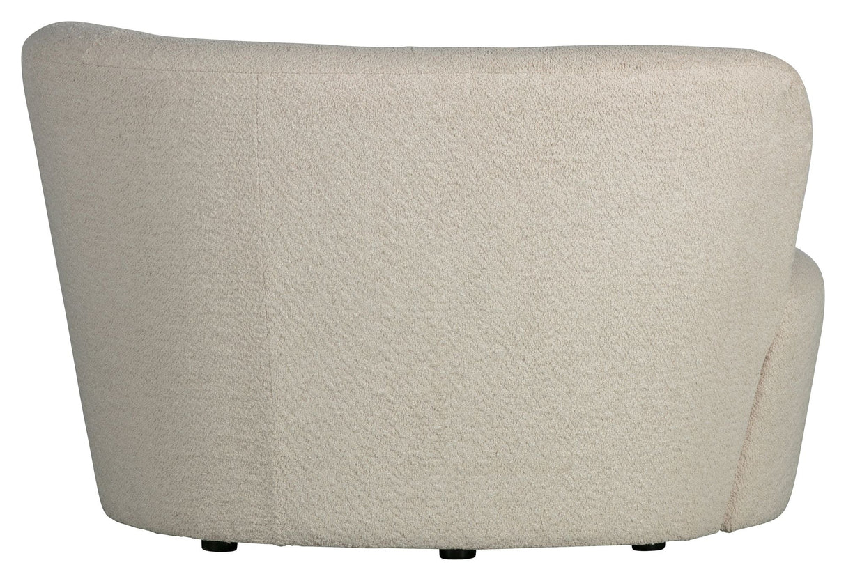 Woood Stone Lounge Sofa Right-facing - Cream