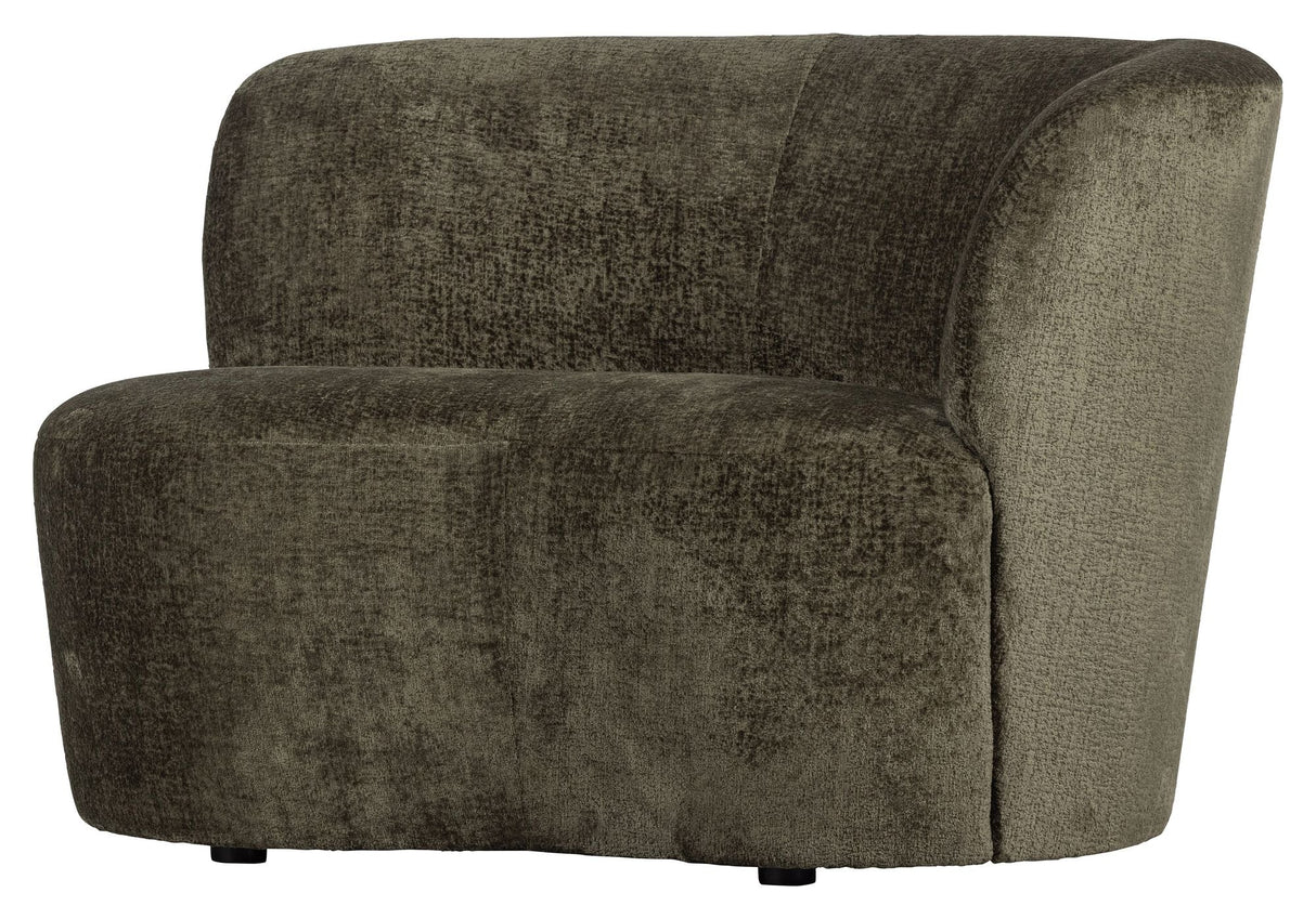 Stone Lounge Sofa, right facing - Warm green