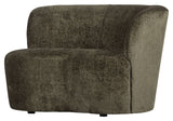 Stone Lounge Sofa, right facing - Warm green