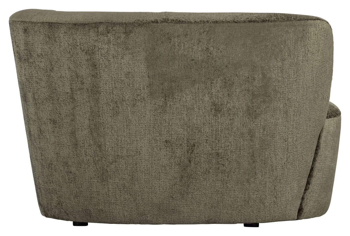 Stone Lounge Sofa, right facing - Warm green