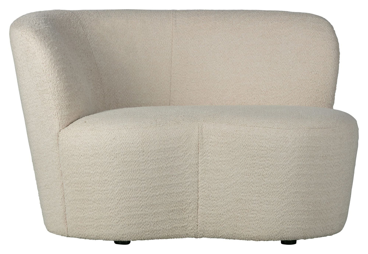 Woood Stone Lounge Bed Left-Facing - Cream